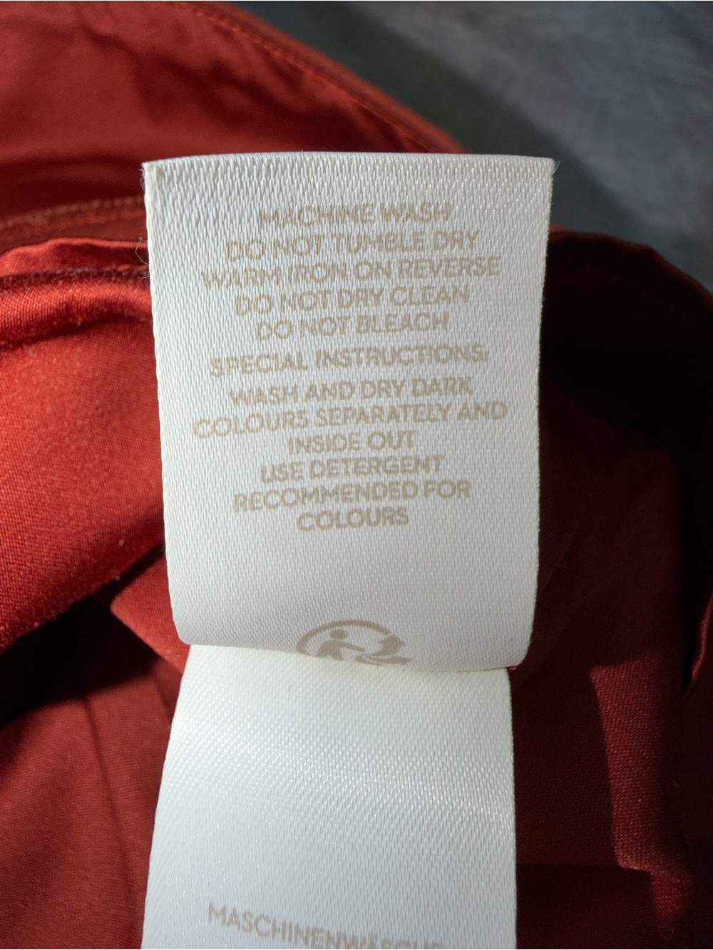 Boden Rust-Orange Mini Skirt with Front Pockets - Picture 7 of 9